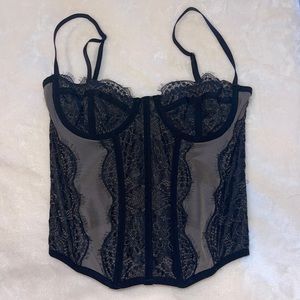 NW/oT Urban Outfitters “Out From Under Modern Love Corset” in washed black